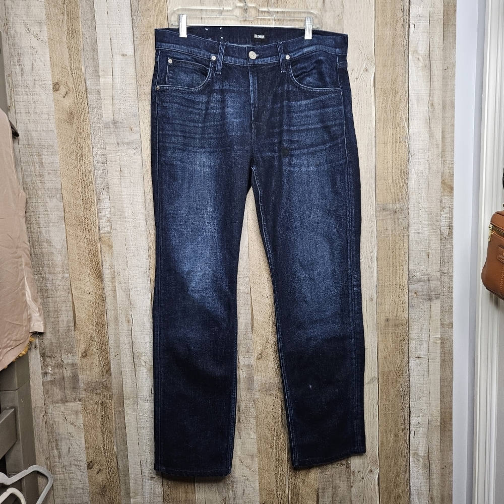 Hudson Byron Straight Leg Denim Blue Jeans Size 34x32